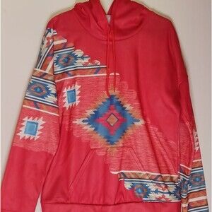 Western Aztec Hoodie Sm NWOT